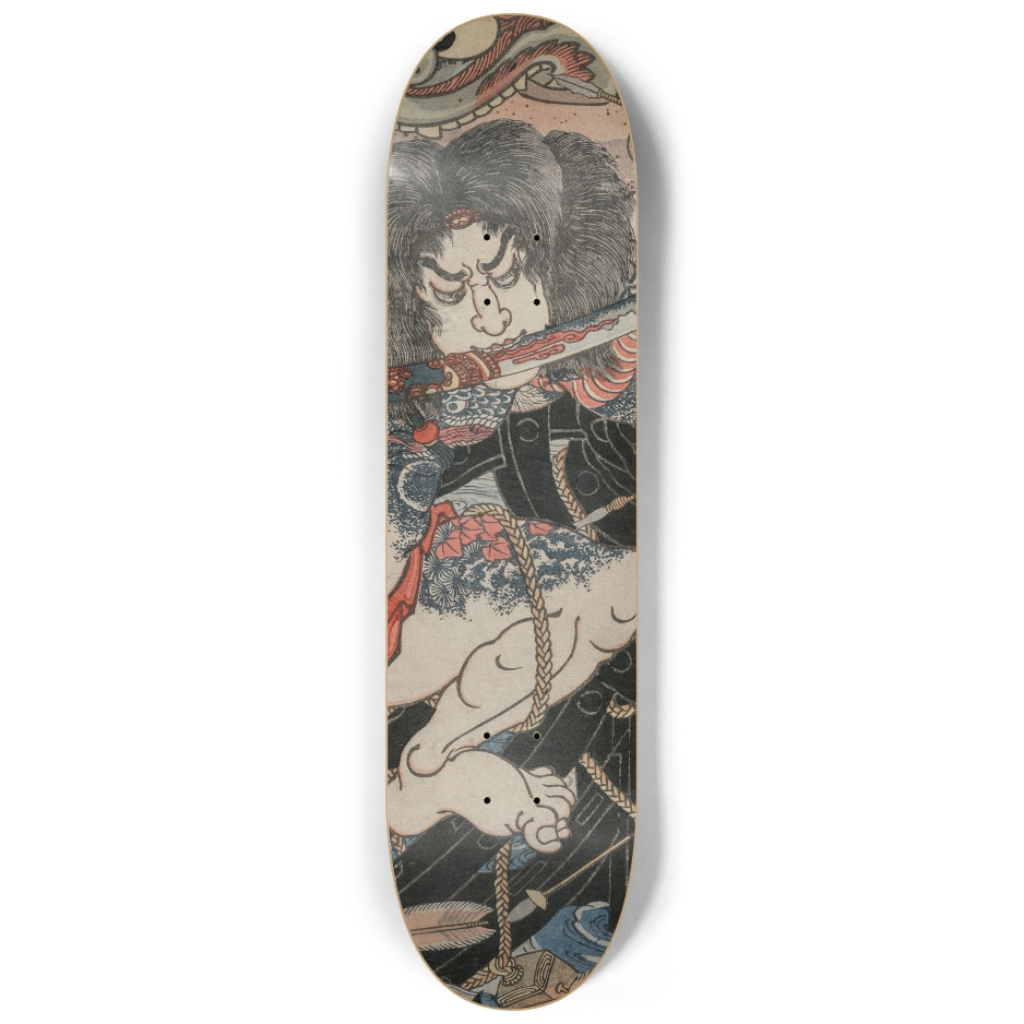 Right deck completing the triptych with the warrior’s spear and trailing garments, emphasizing the movement and composition across the full artwork.