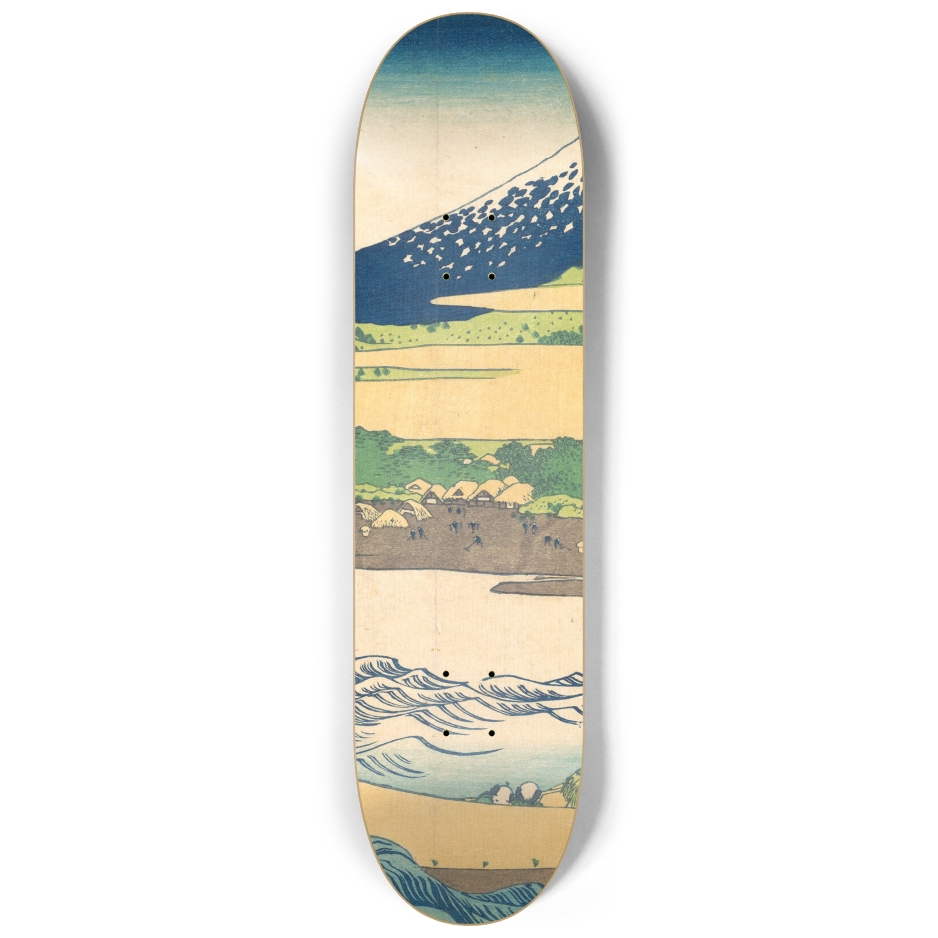 Fisherman at Tago-no-ura Triptych — Center Deck Artwork by Hokusai
