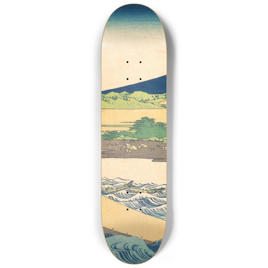 Fisherman at Tago-no-ura Triptych — Left Deck Artwork by Hokusai