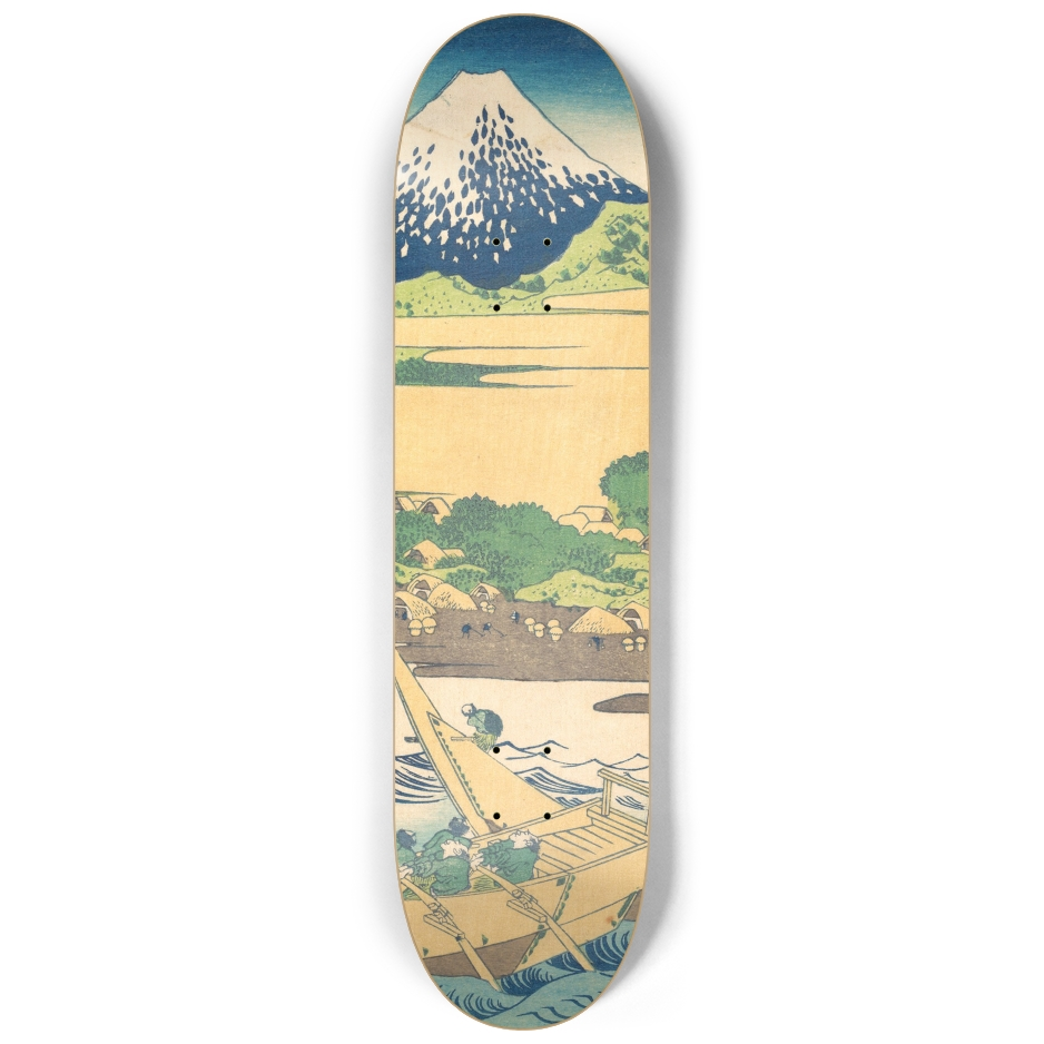 Fisherman at Tago-no-ura Triptych — Right Deck Artwork by Hokusai