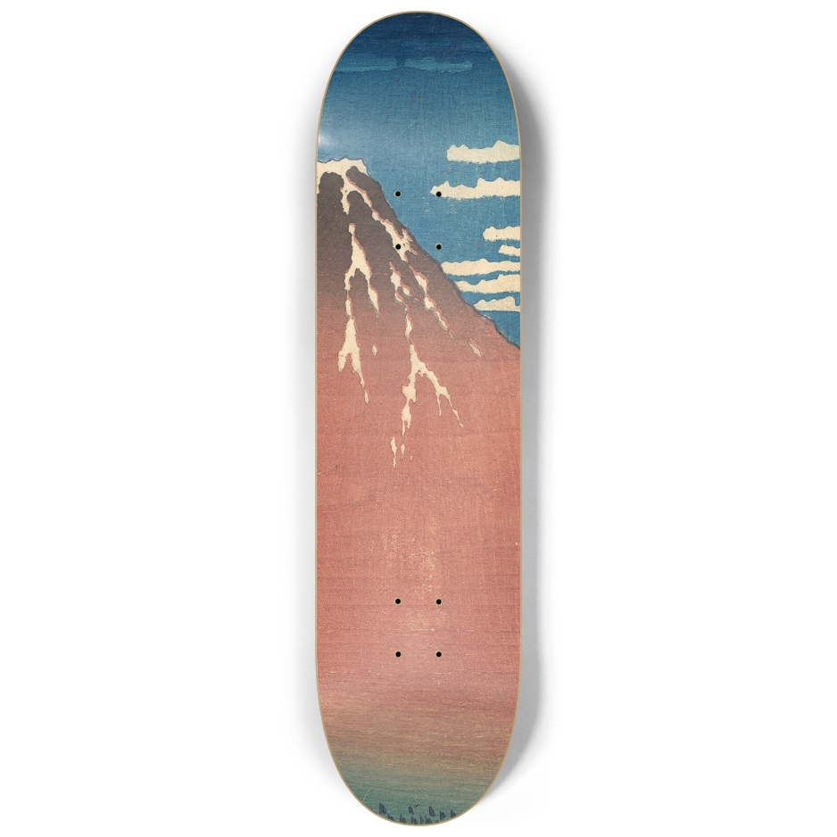 Red Fuji Triptych — Right Deck Artwork by Hokusai