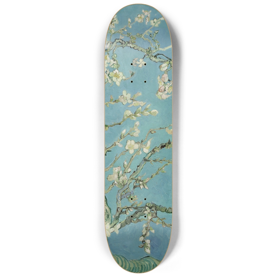 Right deck of Almond Blossoms triptych with white blossoms and extended branch